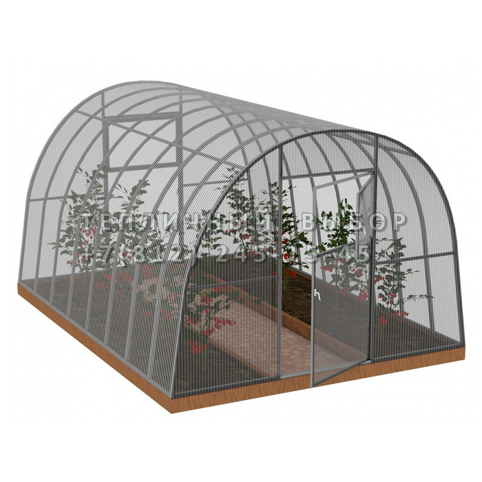 Теплица из поликарбоната Арочная 3х12 h=2.1 м профиль 25х25 мм